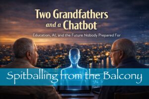 Podcast image: Two grandfathers and a chatbot