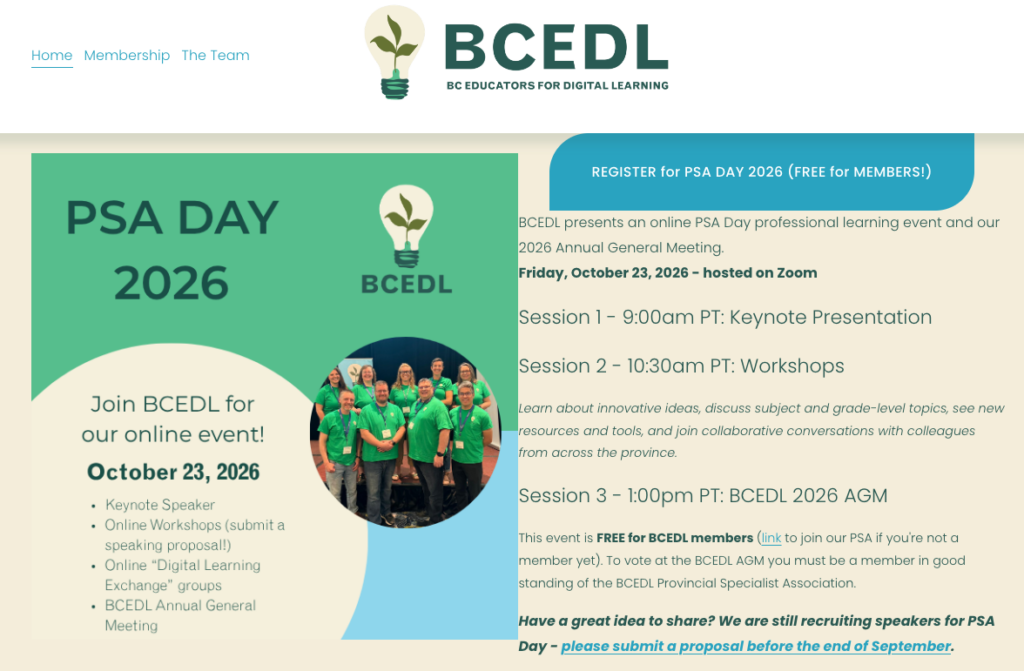BCEDL October 23 PSA Day